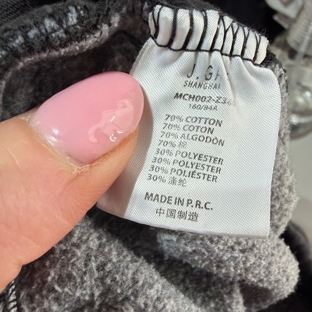 J Galt Jogger Sweatpants Women OS Small Faded Black Pull on Loungewear Indie - Picture 2 of 11